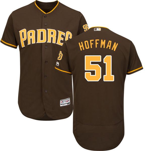 Padres #51 Trevor Hoffman Brown Flexbase Authentic Collection Stitched MLB Jersey - Click Image to Close